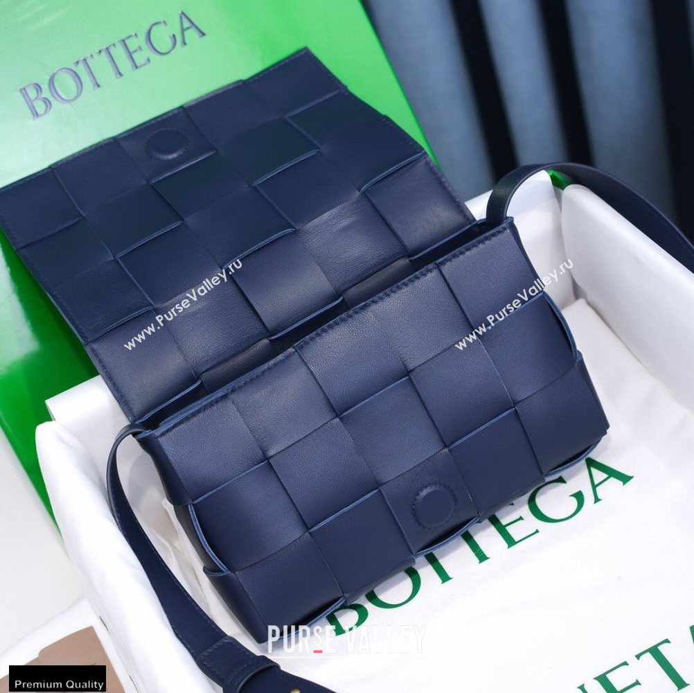 Bottega Veneta Nappa Cassette Crossbody Bag Dark Blue (misu-20121856)
