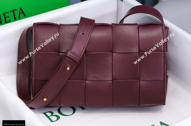 Bottega Veneta Nappa Cassette Crossbody Bag Burgundy (misu-20121852)