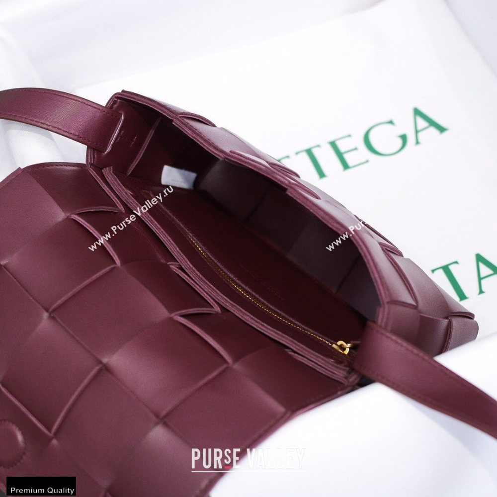 Bottega Veneta Nappa Cassette Crossbody Bag Burgundy (misu-20121852)
