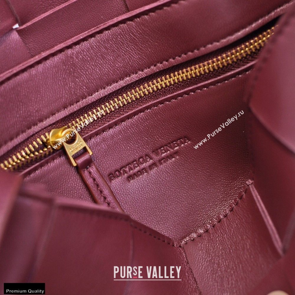 Bottega Veneta Nappa Cassette Crossbody Bag Burgundy (misu-20121852)
