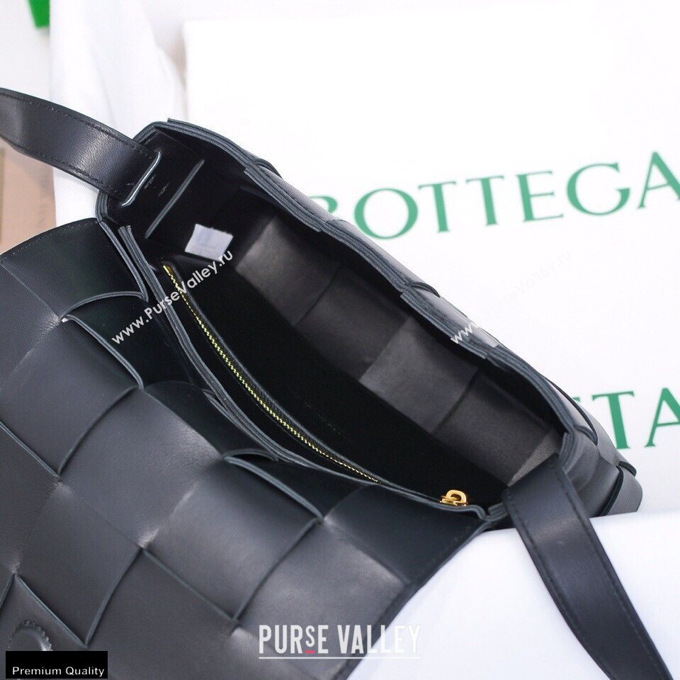 Bottega Veneta Nappa Cassette Crossbody Bag Black/Gold (misu-20121857)