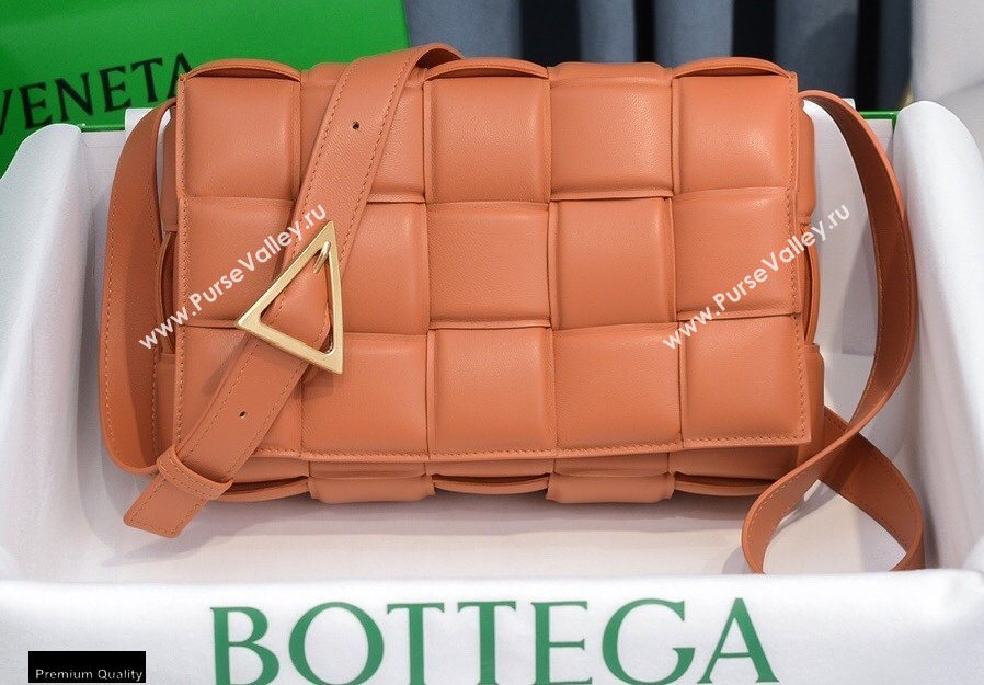 Bottega Veneta Nappa Padded Cassette Crossbody Bag Lobster Pink (misu-20121813)