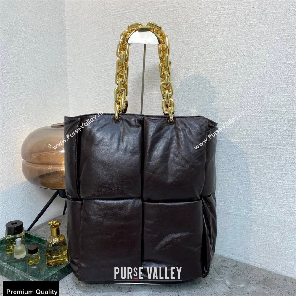 Bottega Veneta Padded The Chain Tote Bag Coffee (misu-20121873)