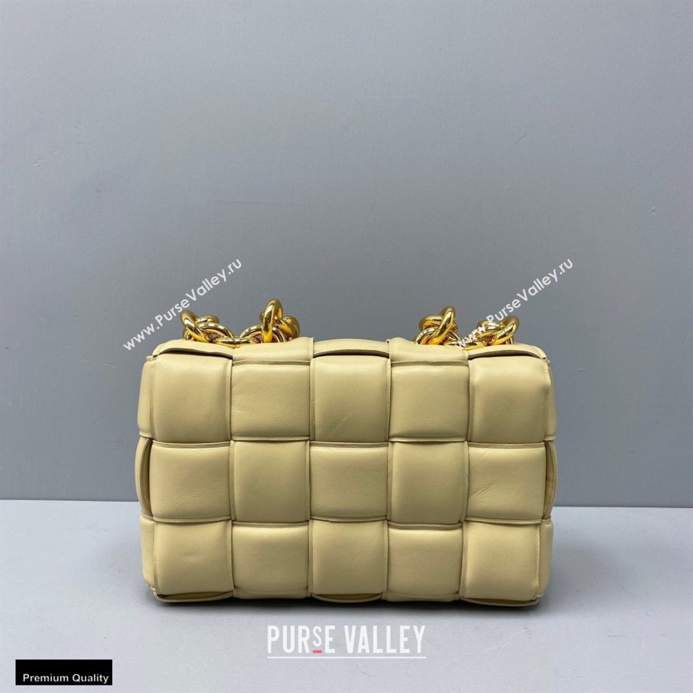 Bottega Veneta Nappa The Chain Cassette Crossbody Bag Porridge Yellow (misu-20121827)