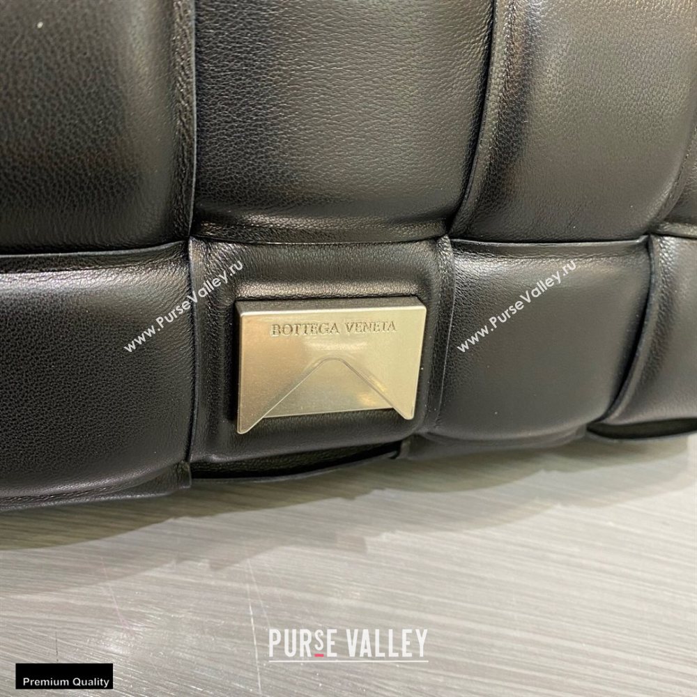 Bottega Veneta Nappa The Chain Cassette Crossbody Bag Black/Silver (misu-20121836)