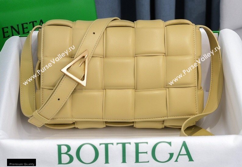 Bottega Veneta Nappa Padded Cassette Crossbody Bag Porridge Yellow (misu-20121817)