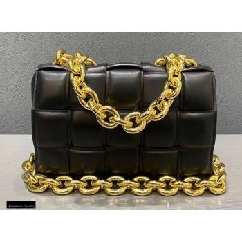 Bottega Veneta Nappa The Chain Cassette Crossbody Bag Black/Gold (misu-20121835)