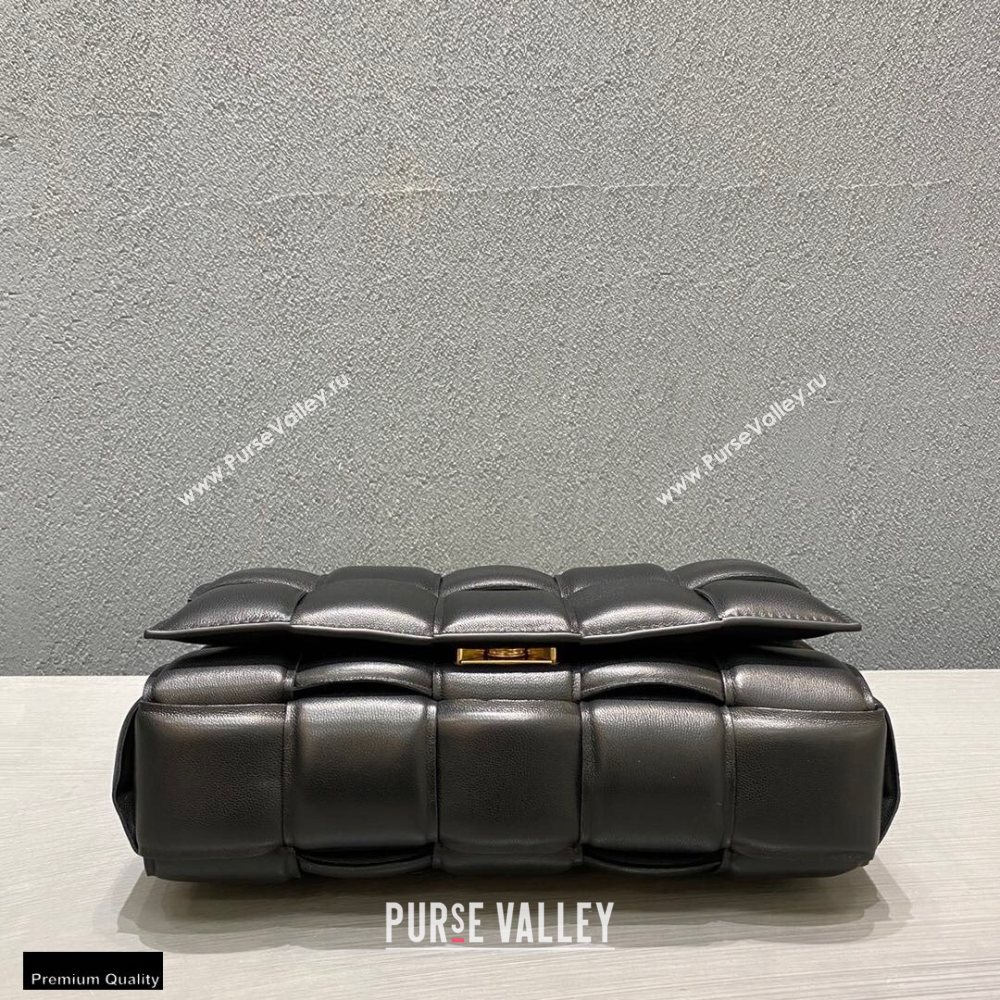 Bottega Veneta Nappa The Chain Cassette Crossbody Bag Black/Gold (misu-20121835)