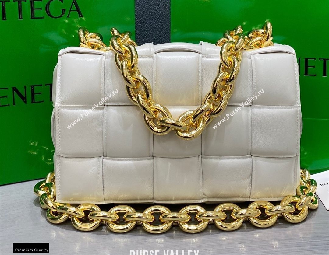 Bottega Veneta Nappa The Chain Cassette Crossbody Bag White (misu-20121834)
