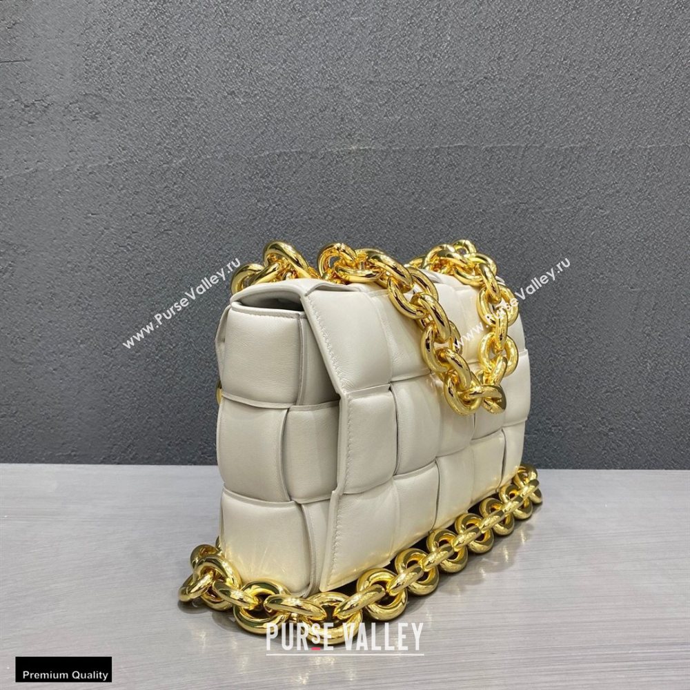 Bottega Veneta Nappa The Chain Cassette Crossbody Bag White (misu-20121834)