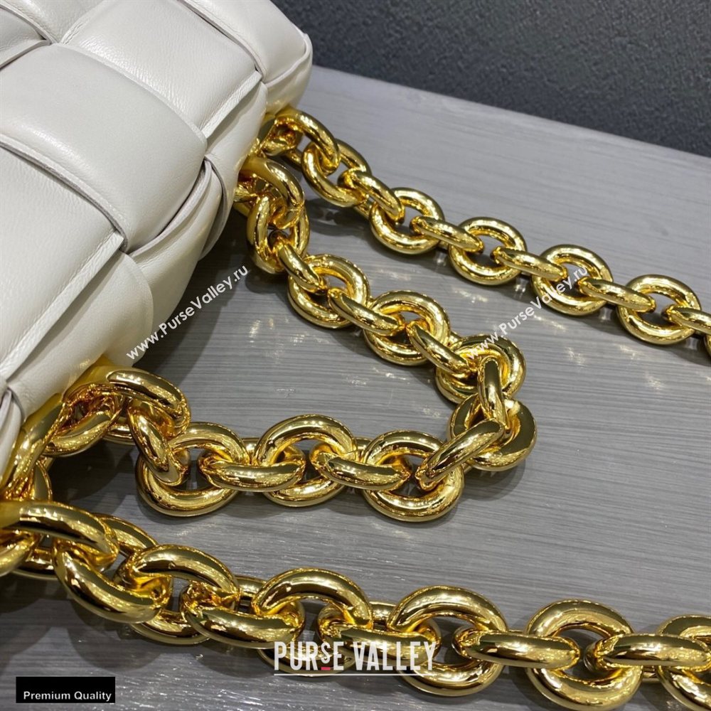 Bottega Veneta Nappa The Chain Cassette Crossbody Bag White (misu-20121834)