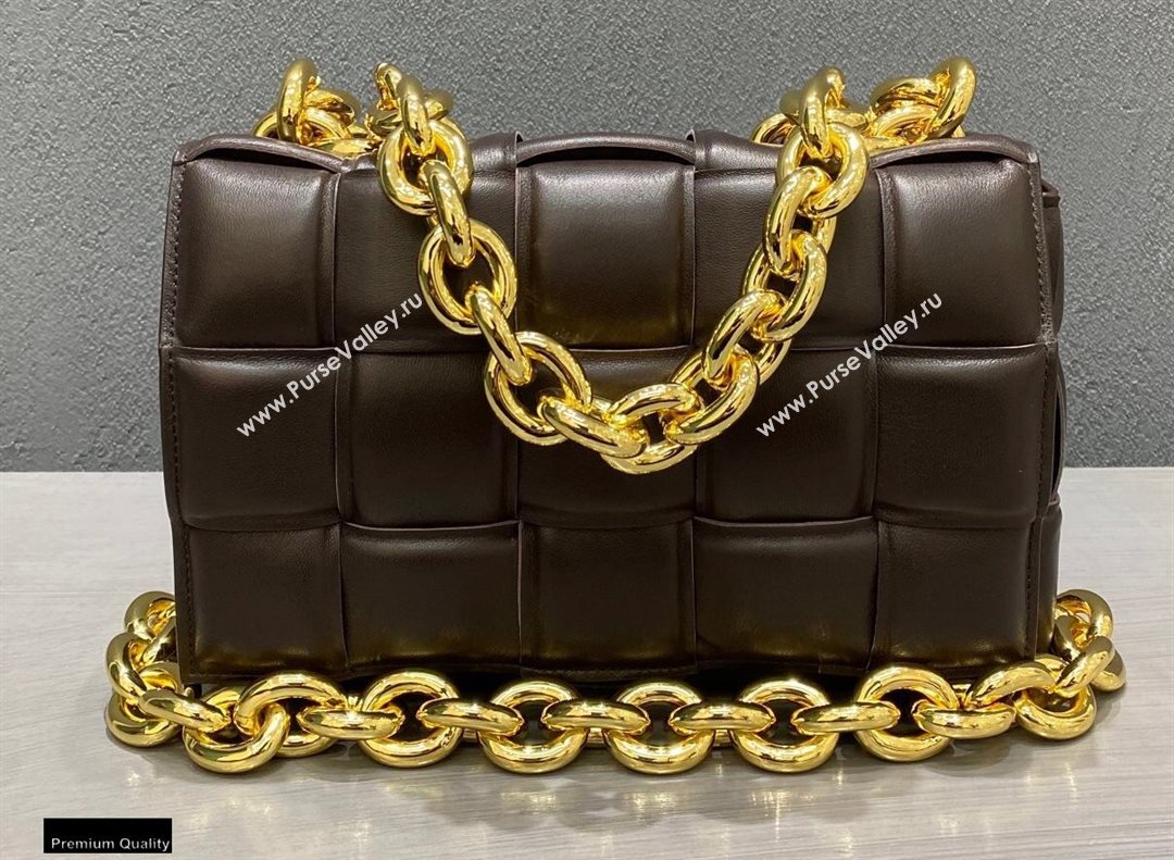 Bottega Veneta Nappa The Chain Cassette Crossbody Bag Coffee (misu-20121832)