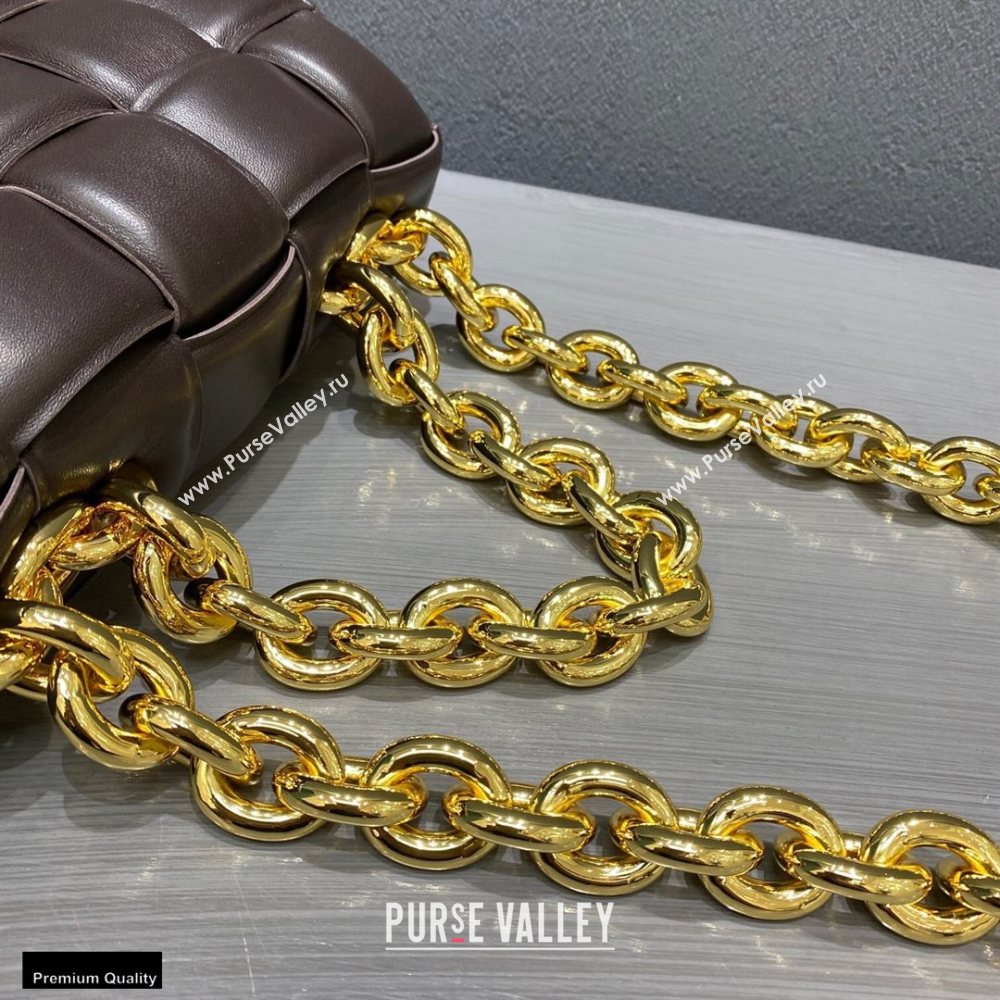 Bottega Veneta Nappa The Chain Cassette Crossbody Bag Coffee (misu-20121832)