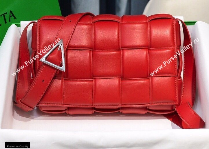 Bottega Veneta Nappa Padded Cassette Crossbody Bag Red (misu-20121811)