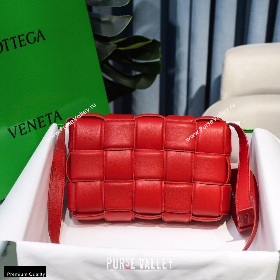 Bottega Veneta Nappa Padded Cassette Crossbody Bag Red (misu-20121811)