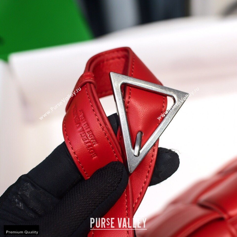 Bottega Veneta Nappa Padded Cassette Crossbody Bag Red (misu-20121811)