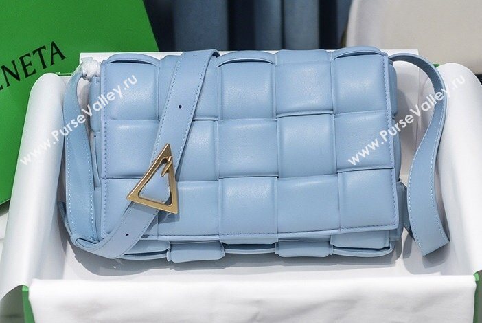 Bottega Veneta Nappa Padded Cassette Crossbody Bag Baby Blue (misu-20121801)