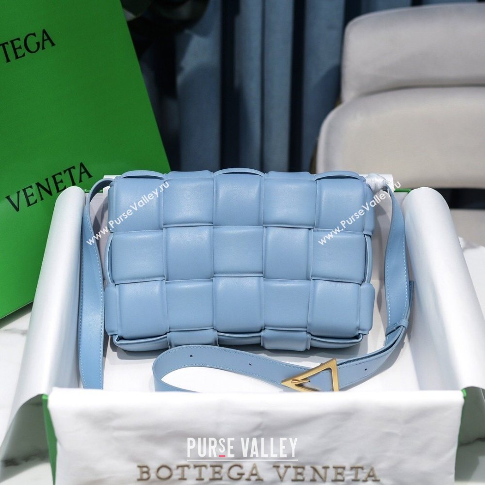 Bottega Veneta Nappa Padded Cassette Crossbody Bag Baby Blue (misu-20121801)