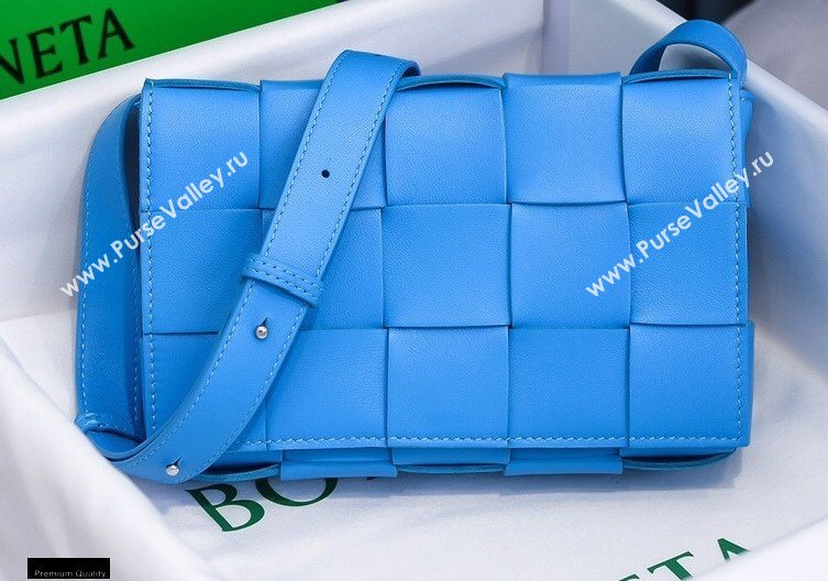 Bottega Veneta Nappa Cassette Crossbody Bag Bleu Blue (misu-20121854)