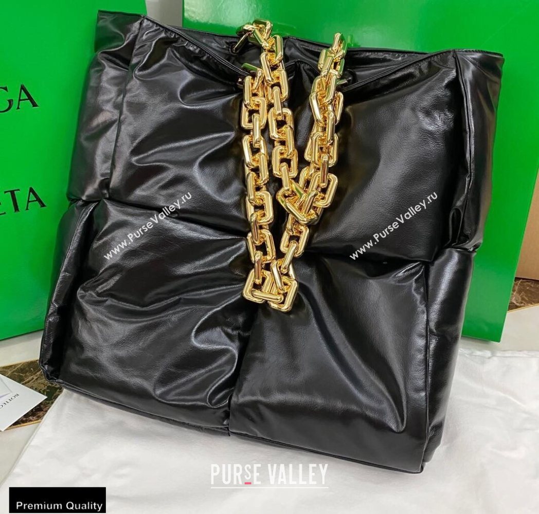 Bottega Veneta Padded The Chain Tote Bag Black (misu-20121872)