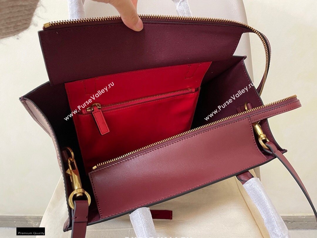 Valentino Large VLogo Walk Calfskin Tote Bag Burgundy 2020 (jindong-20122103)