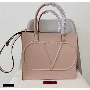 Valentino Large VLogo Walk Calfskin Tote Bag Nude 2020 (jindong-20122104)