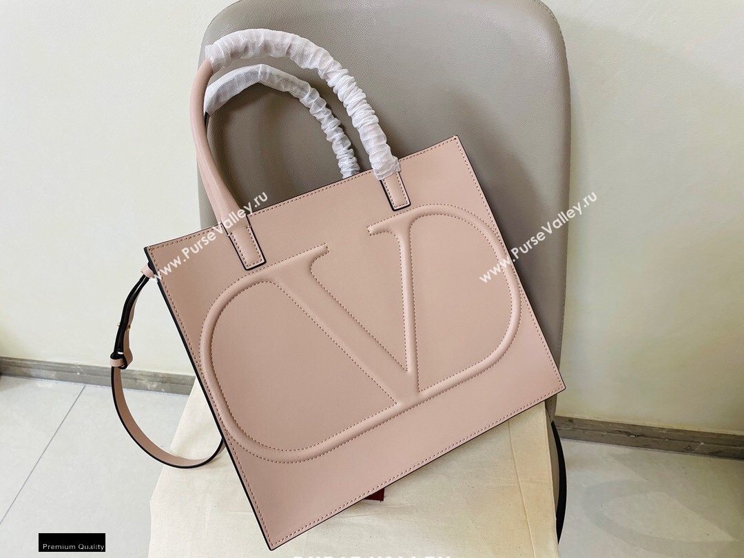 Valentino Large VLogo Walk Calfskin Tote Bag Nude 2020 (jindong-20122104)