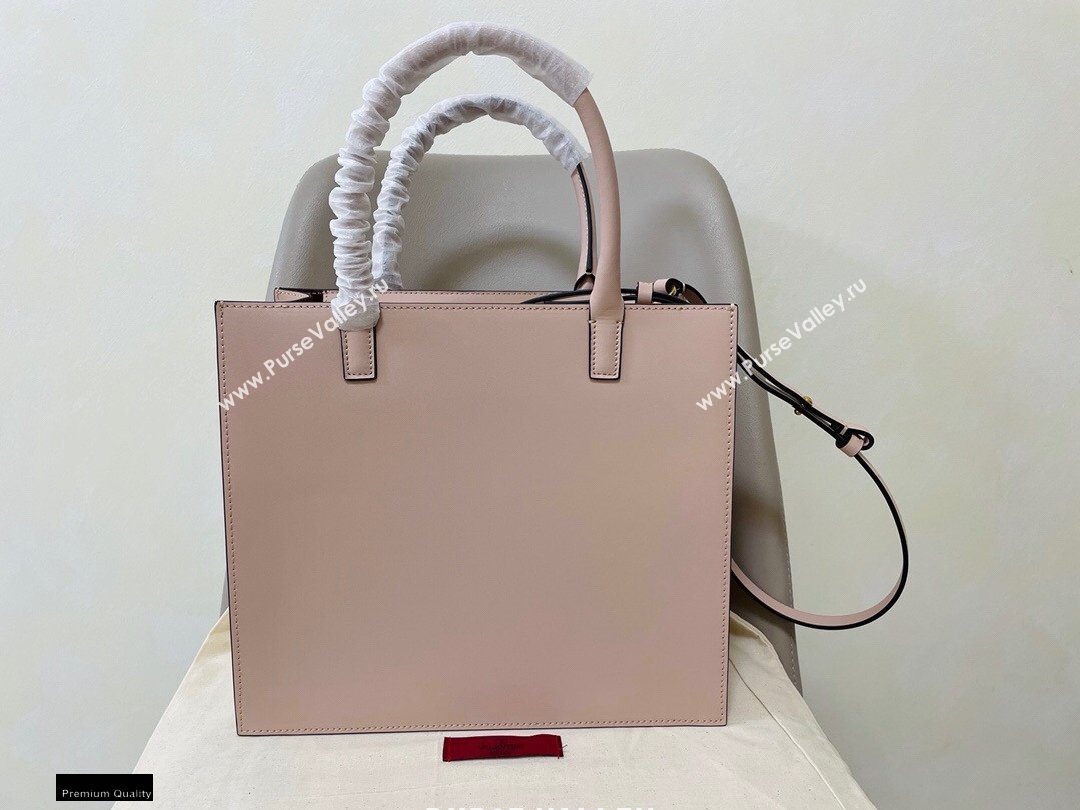 Valentino Large VLogo Walk Calfskin Tote Bag Nude 2020 (jindong-20122104)