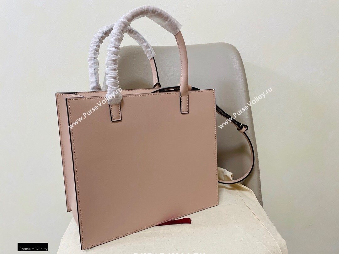 Valentino Large VLogo Walk Calfskin Tote Bag Nude 2020 (jindong-20122104)