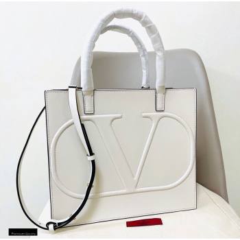 Valentino Large VLogo Walk Calfskin Tote Bag White 2020 (jindong-20122102)