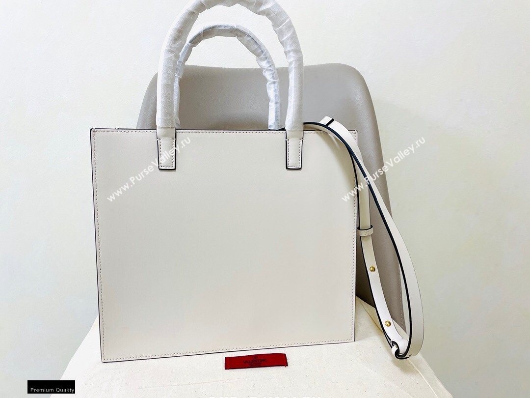 Valentino Large VLogo Walk Calfskin Tote Bag White 2020 (jindong-20122102)