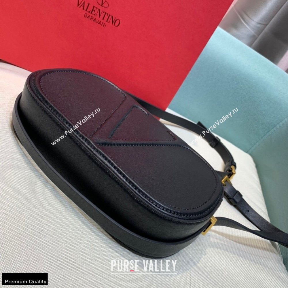 Valentino VLogo Walk Calfskin Crossbody Bag Black 2020 (xinyidai-20122101)