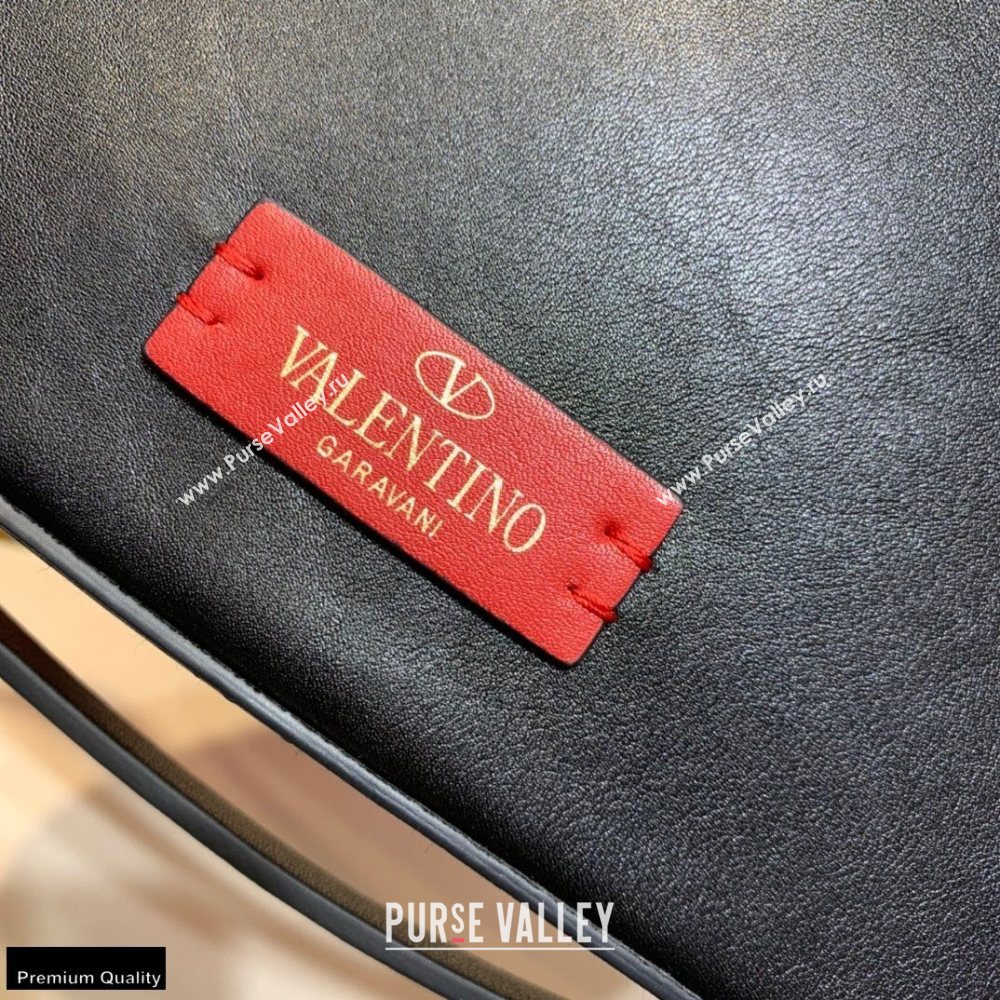 Valentino VLogo Walk Calfskin Crossbody Bag Black 2020 (xinyidai-20122101)