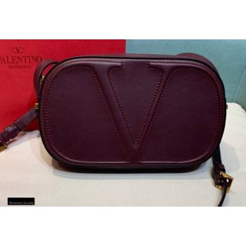 Valentino VLogo Walk Calfskin Crossbody Bag Burgundy 2020 (xinyidai-20122103)