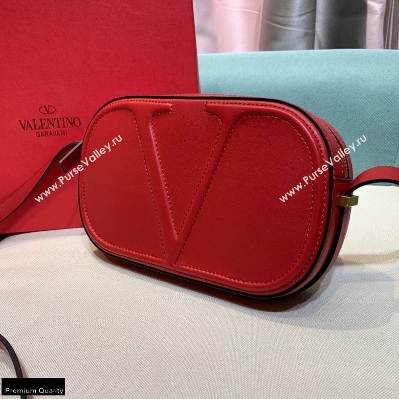 Valentino VLogo Walk Calfskin Crossbody Bag Red 2020 (xinyidai-20122105)