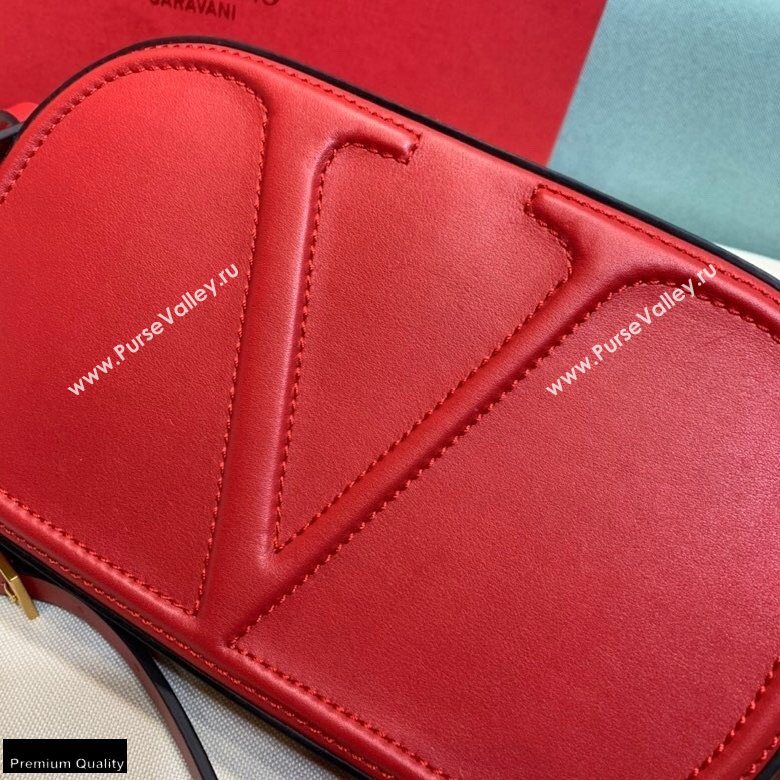 Valentino VLogo Walk Calfskin Crossbody Bag Red 2020 (xinyidai-20122105)