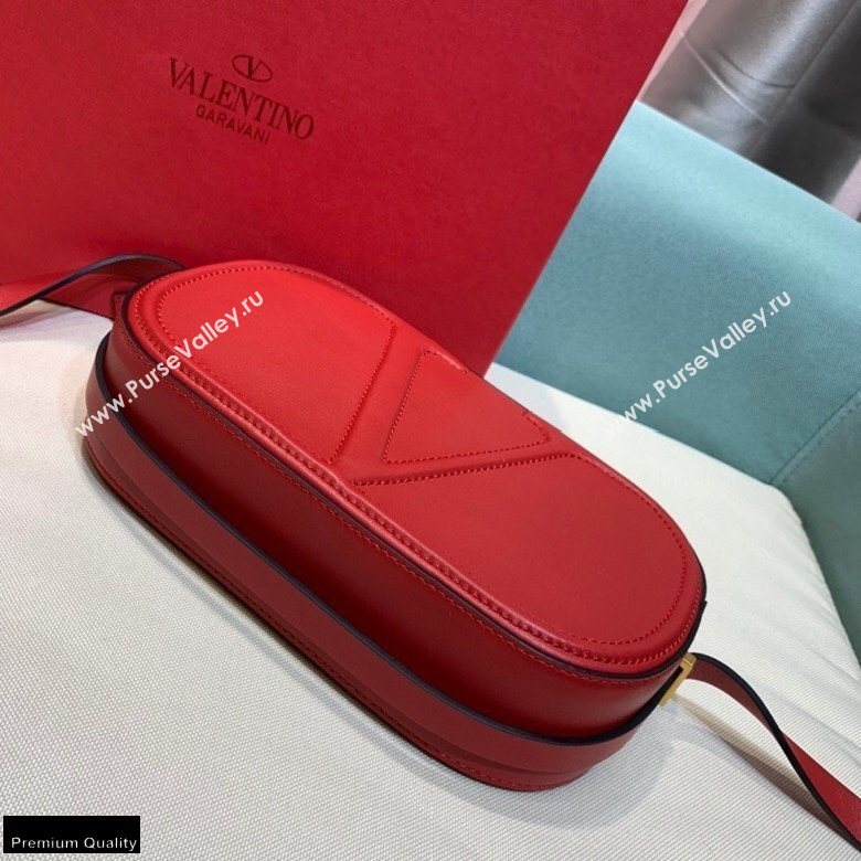 Valentino VLogo Walk Calfskin Crossbody Bag Red 2020 (xinyidai-20122105)