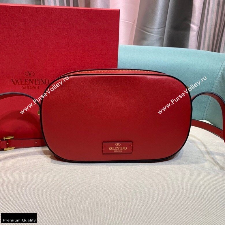 Valentino VLogo Walk Calfskin Crossbody Bag Red 2020 (xinyidai-20122105)