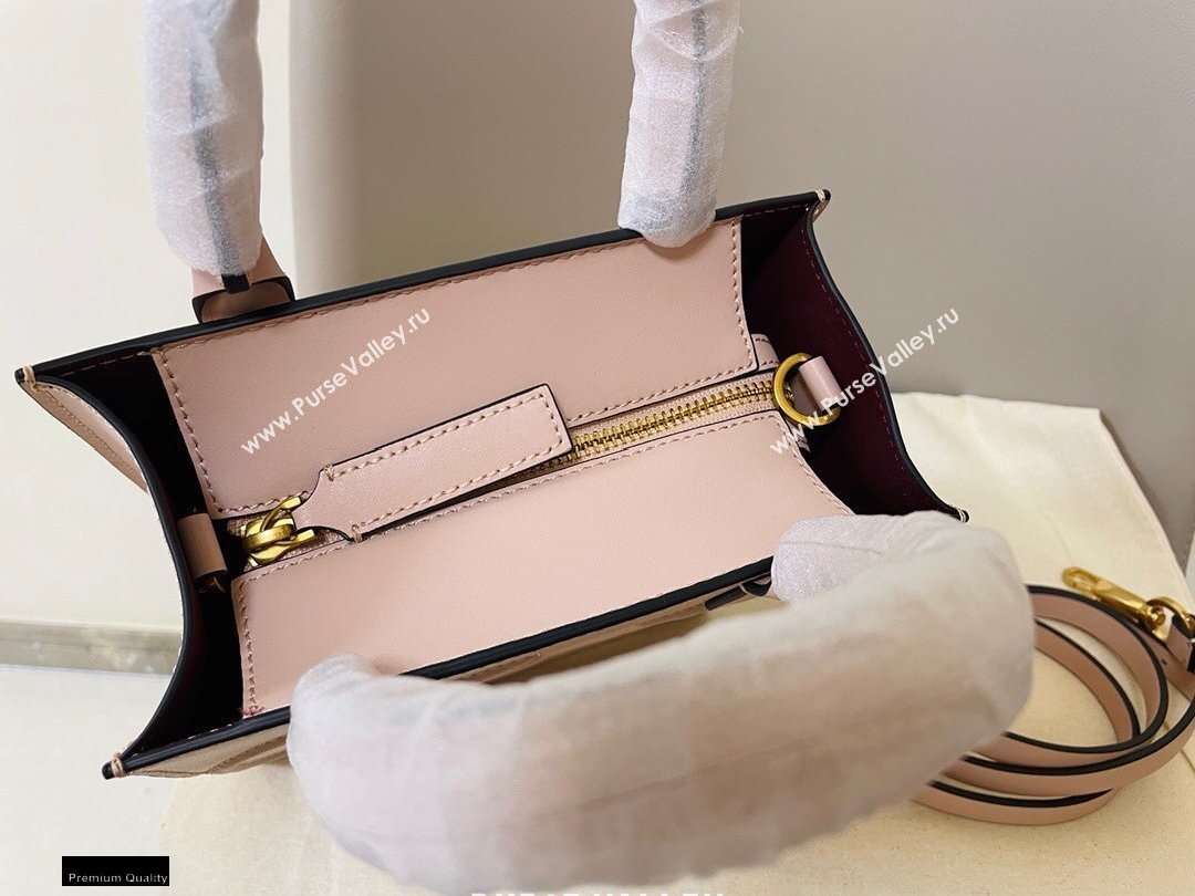 Valentino Small VLogo Walk Calfskin Tote Bag Nude 2020 (jindong-20122109)