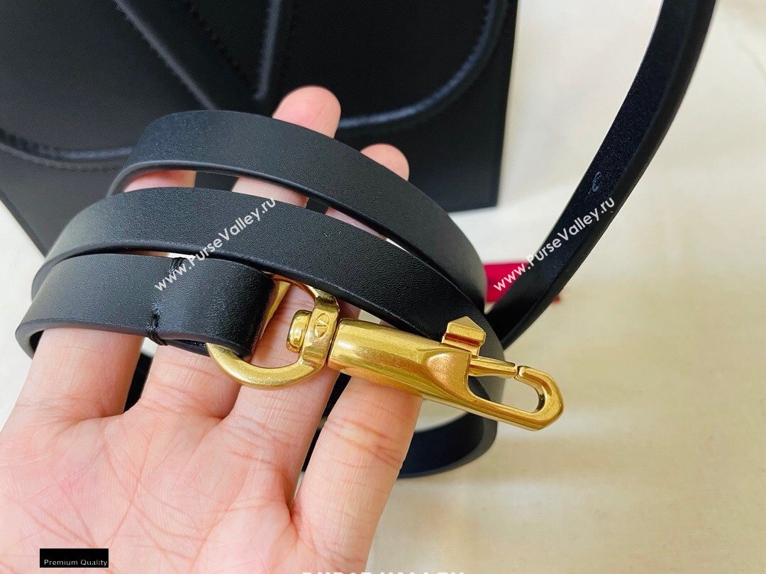 Valentino Small VLogo Walk Calfskin Tote Bag Black 2020 (jindong-20122106)