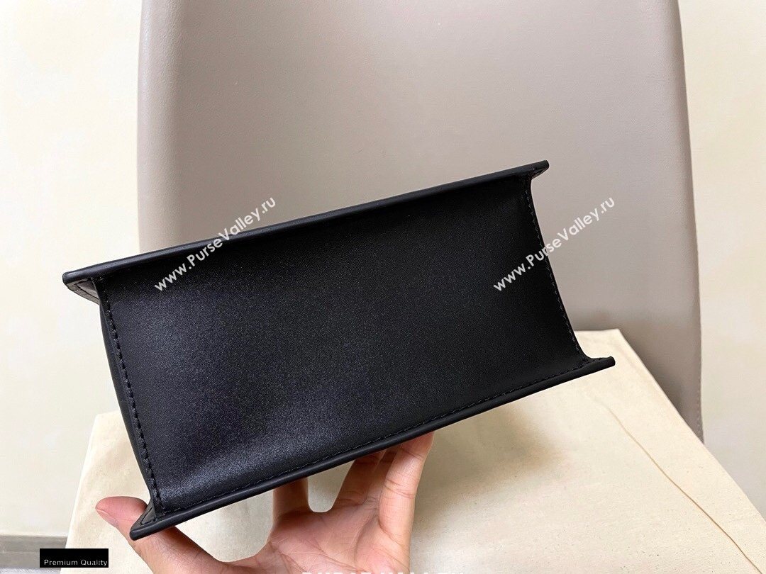 Valentino Small VLogo Walk Calfskin Tote Bag Black 2020 (jindong-20122106)