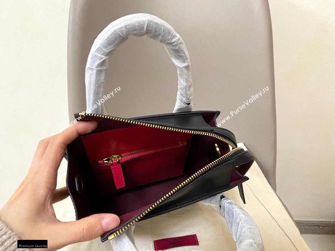 Valentino Small VLogo Walk Calfskin Tote Bag Black 2020 (jindong-20122106)
