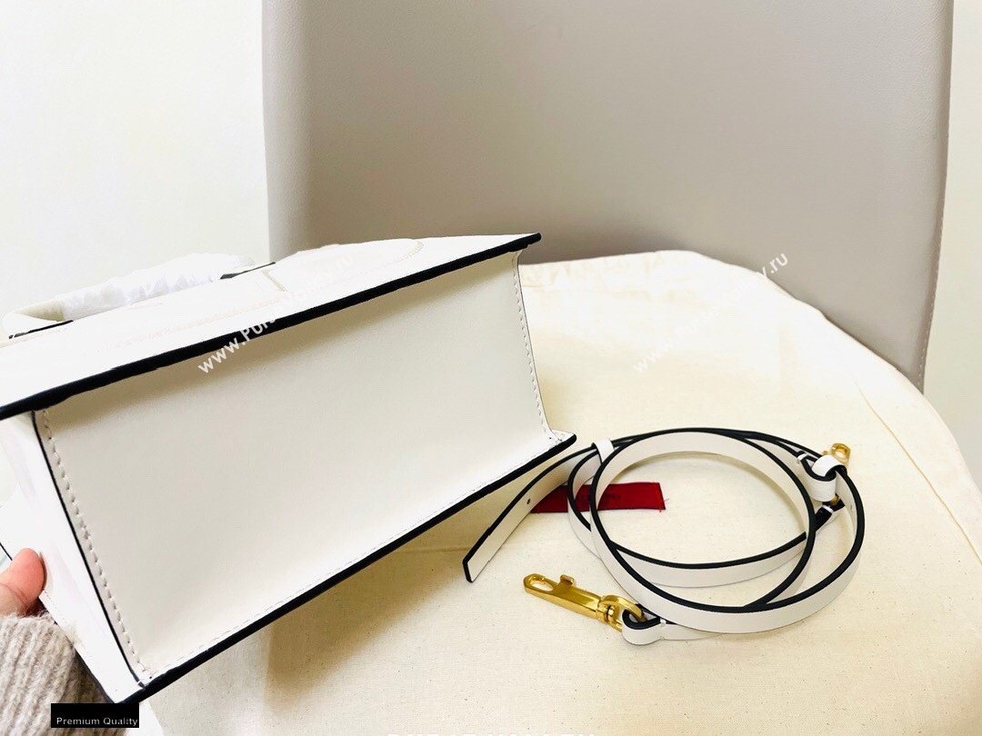 Valentino Small VLogo Walk Calfskin Tote Bag White 2020 (jindong-20122107)