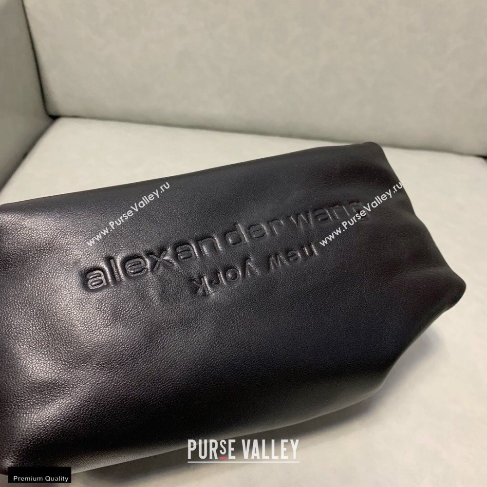 Alexander Wang Scrunchie Top Handle Shoulder Bag Leather Black (xiaodai-20122216)