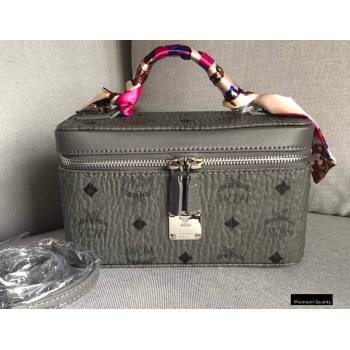 MCM Visetos Rockstar Vanity Case Bag Gray (xiaodai-20122317)