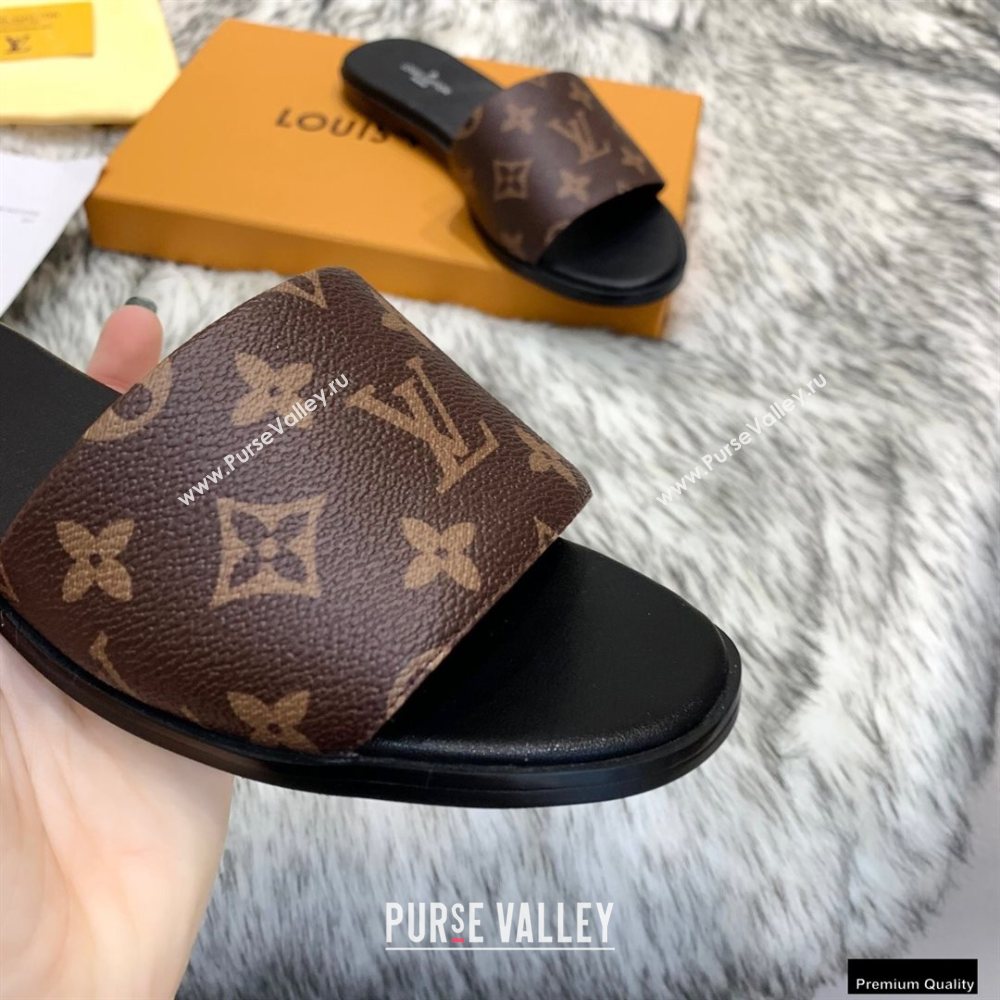 Louis Vuitton Monogram Canvas Lock It Flat Mules Brown 2020 (modeng-20122319)