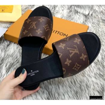 Louis Vuitton LV Easy Mule Slippers Brown Tan Logo Monogram Canvas