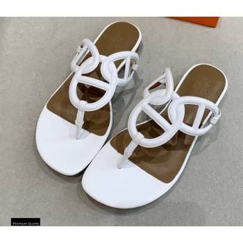 Hermes Chaine Dancre Beach Sandals White (modeng-20122429)