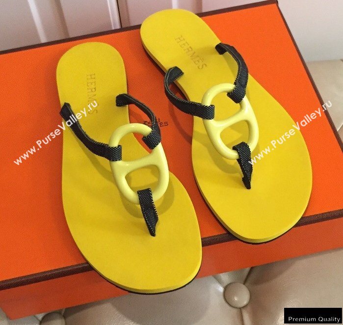 Hermes Kala Nera Chaine Dancre Flip Flops Thongs Sandals 14 (modeng-20122426)