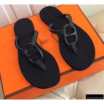 Hermes Kala Nera Chaine Dancre Flip Flops Thongs Sandals 15 (modeng-20122427)